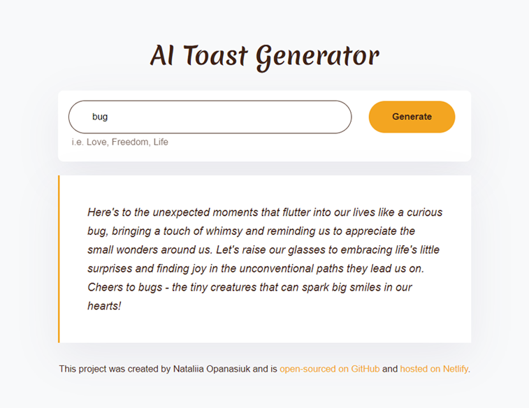 toast generator